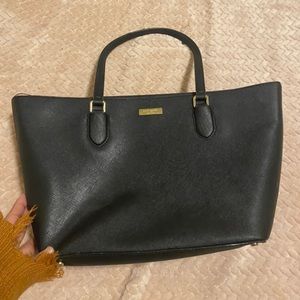 Kate Spade Black Leather Hand Bag